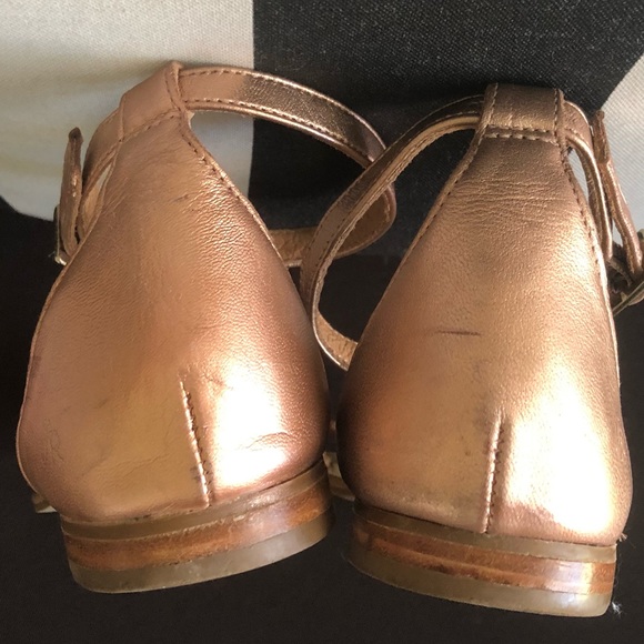 JACK ROGERS Daphne Ankle Strap Flat Sandal Rose Gold 8.5M - Picture 4 of 7